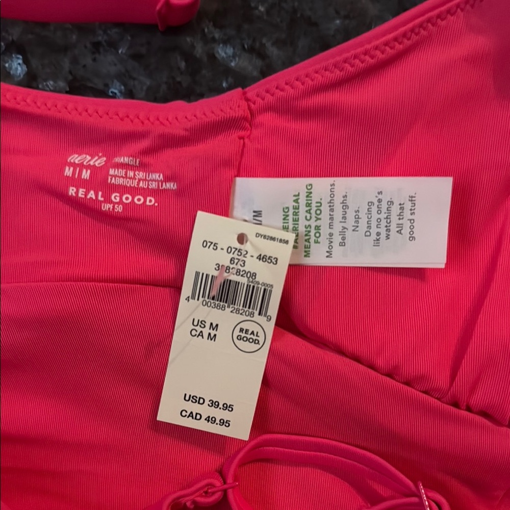 Aerie Pink Bikini Bralette with Longline Design - Picture 3 of 4